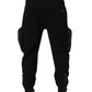Dolce & Gabbana Black Mid Waist Cargo Jogger Sweatpants Pants