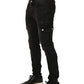 Dolce & Gabbana Black Distressed Cargo Cotton Men Denim Jeans