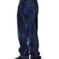 Dolce & Gabbana Blue Tie Dye Cotton Men Straight Denim Jeans
