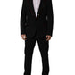 Dolce & Gabbana Black Crystal Embellished 2 Piece Suit
