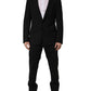 Dolce & Gabbana Black Wool Slim Fit Formal 2 Piece Men Suit