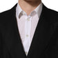 Dolce & Gabbana Black Linen Slim Fit Formal 2 Piece Suit