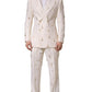 Dolce & Gabbana White Wool Slim Fit Formal 2 Piece Men Suit