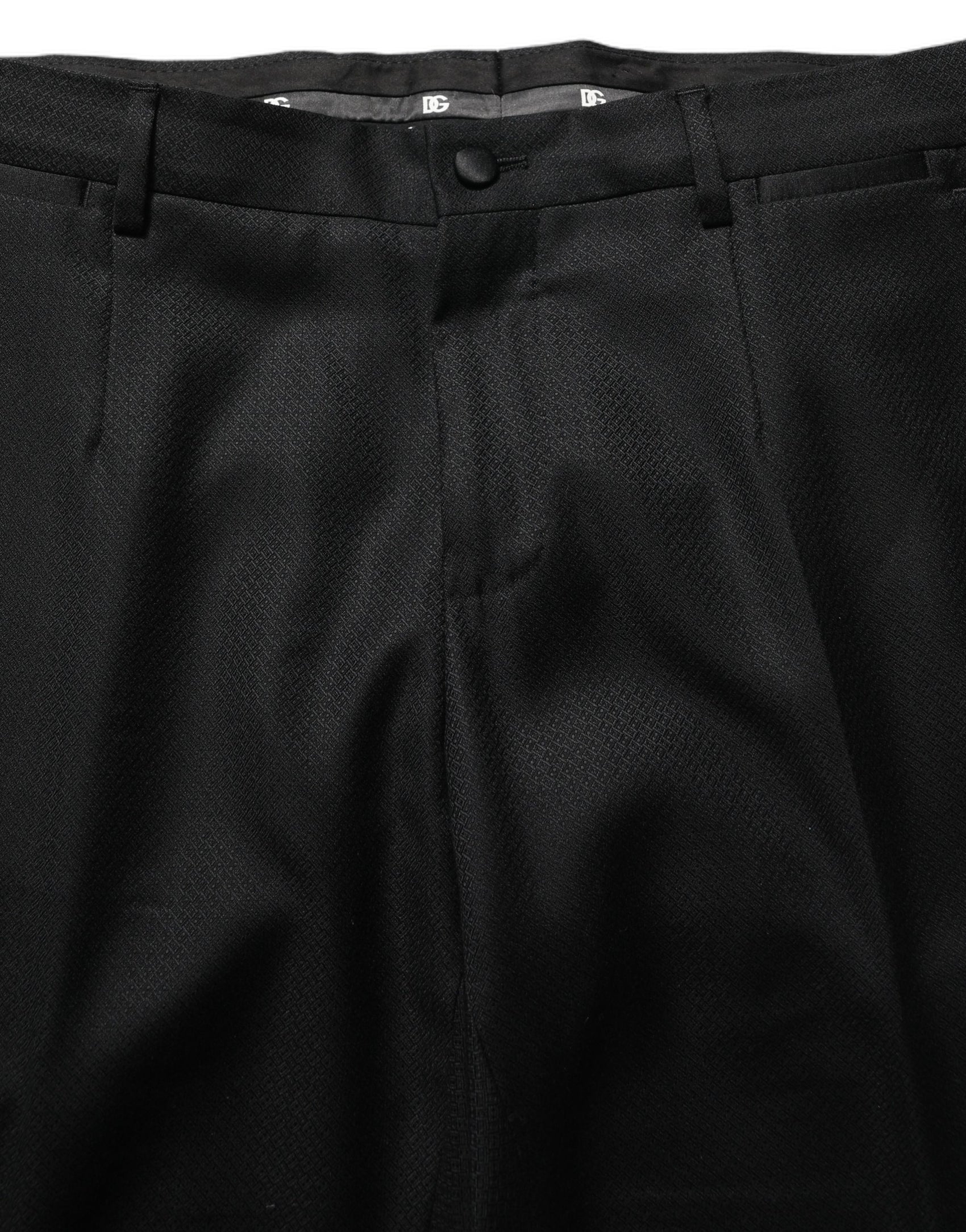 Dolce & Gabbana Black Wool Slim Fit Formal 2 Piece Men Suit