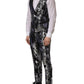 Dolce & Gabbana Black Jacquard Slim Fit Formal 3 Piece Suit