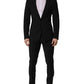 Dolce & Gabbana Black Wool Slim Fit Formal 2 Piece Men Suit