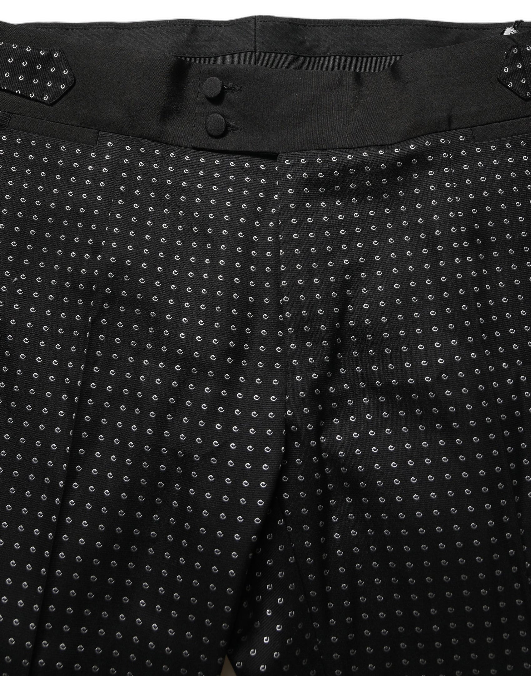 Dolce & Gabbana Black Polka Dot Cotton Dress Trouser Pants