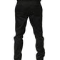 Dolce & Gabbana Black Polka Dot Cotton Dress Trouser Pants