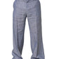 Dolce & Gabbana Light Blue Linen Straight Dress Trouser Pants