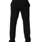 Dolce & Gabbana Black Tapered Leg Men Dress Trouser Pants