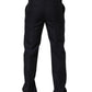 Dolce & Gabbana Black Wool Tapered Leg Dress Trouser Pants