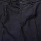 Dolce & Gabbana Black Wool Tapered Leg Dress Trouser Pants