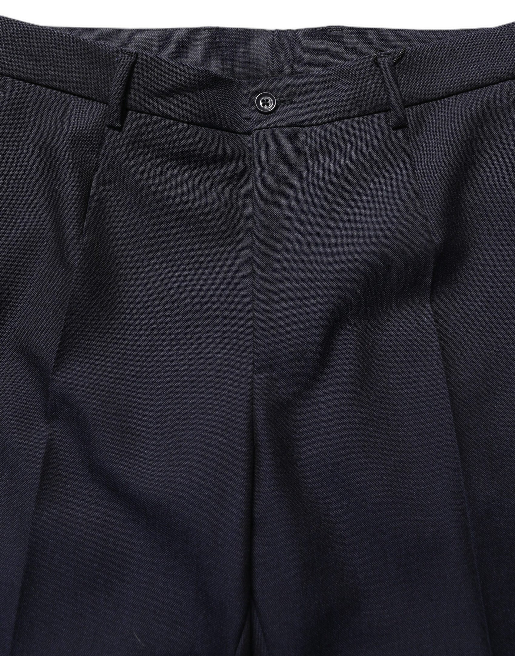 Dolce & Gabbana Black Wool Tapered Leg Dress Trouser Pants