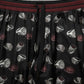 Dolce & Gabbana Pants Black Ring Print Silk Jogging Trousers