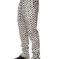 Dolce & Gabbana White Graphic Heart Print Men Trousers Pants