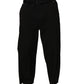 Dolce & Gabbana Black Mid Waist Straight Men Trouser Pants
