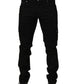 Dolce & Gabbana Black Cotton Stretch Skinny Men Denim Jeans