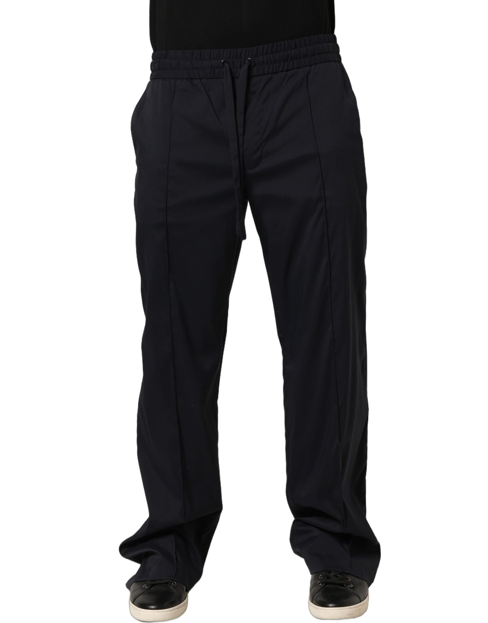 Dolce & Gabbana Black Nylon Straight Jogger Sweatpants Pants