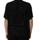 Dolce & Gabbana Black Logo Monogram Short Sleeves Men Shirt