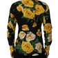Dolce & Gabbana Black Floral Stretch Cotton SICILIA Fit Dress Shirt