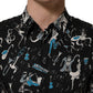 Dolce & Gabbana Black Jazz Club Cotton GOLD Fit Dress Shirt