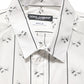 Dolce & Gabbana White Bee Print Cotton GOLD Fit Dress Shirt