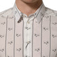 Dolce & Gabbana White Bee Print Cotton GOLD Fit Dress Shirt