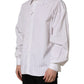 Dolce & Gabbana White Stripes Cotton Men Formal Dress Shirt
