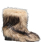 Dolce & Gabbana Brown Faux Fur Mid Calf Men Boots Shoes