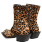 Dolce & Gabbana Brown Leopard Embellished Mid Calf Men Boots Shoes