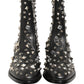 Dolce & Gabbana Black Crystal Embellished Short Boots Shoes