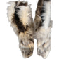 Dolce & Gabbana Multicolor Knee High Faux Fur Boots Shoes