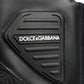 Dolce & Gabbana Black Leather Biker Mid Calf Men Boots Shoes