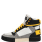 Dolce & Gabbana Multicolor Leather High Top Sneakers Shoes