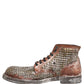 Dolce & Gabbana Brown Leather Runway Studs Ankle Boots Shoes