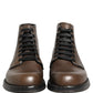 Dolce & Gabbana Brown Perugino Leather Men Ankle Boots Shoes