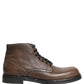 Dolce & Gabbana Brown Perugino Leather Men Ankle Boots Shoes