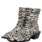 Dolce & Gabbana Black White Zebra Embellished Boots Shoes