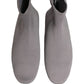 Dolce & Gabbana Gray Stretch Mesh Men Ankle Boots Shoes