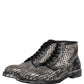 Dolce & Gabbana Black Leather Runway Studs Ankle Boots Shoes