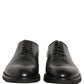 Dolce & Gabbana Black Leather Men Oxford Dress Formal Shoes