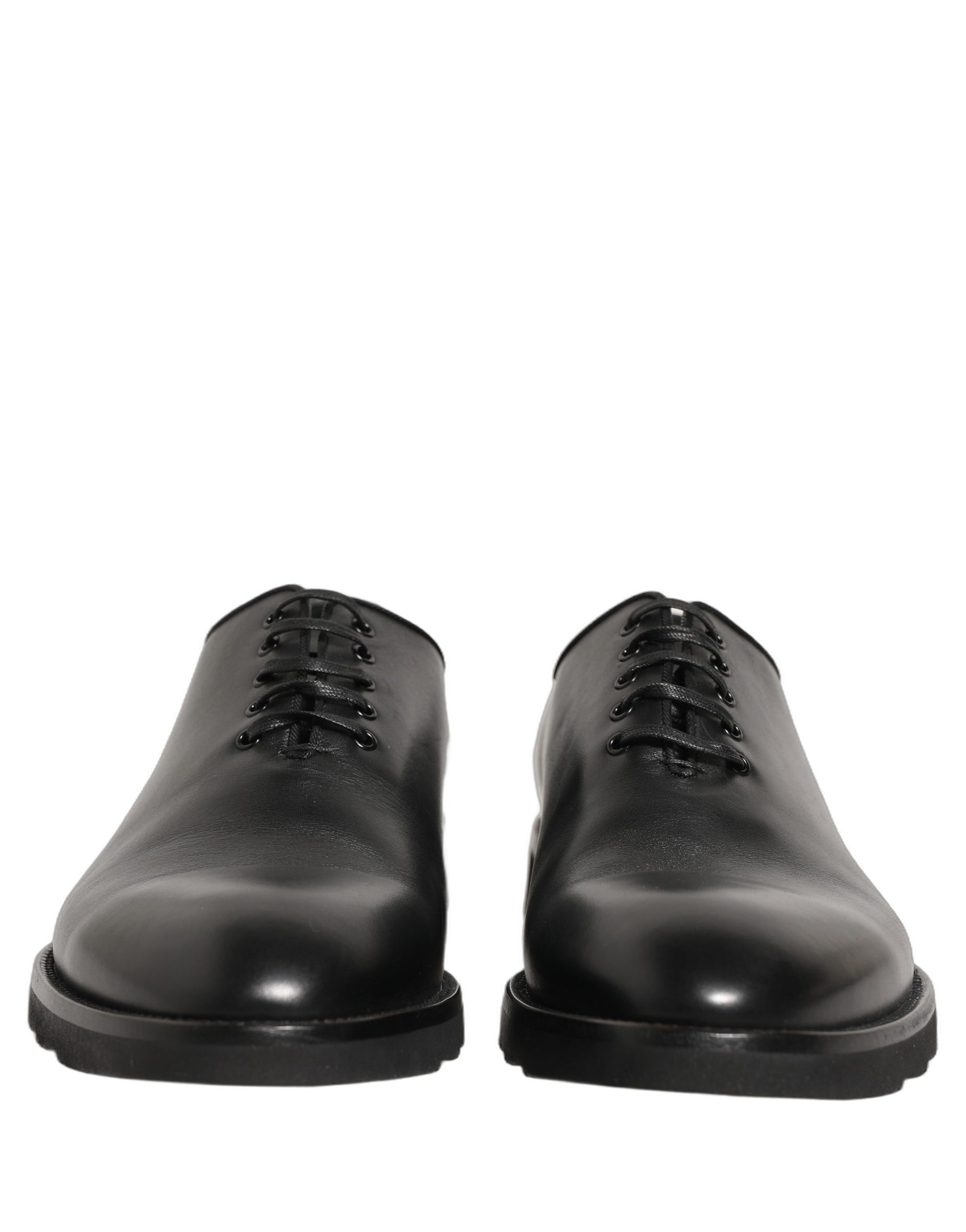 Dolce & Gabbana Black Leather Men Oxford Dress Formal Shoes