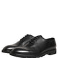 Dolce & Gabbana Black Leather Men Oxford Dress Formal Shoes