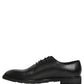Dolce & Gabbana Black Leather Men Oxford Dress Formal Shoes