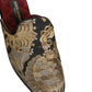 Dolce & Gabbana Black Floral Jacquard Flats Sandals Men Shoes