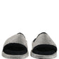 Dolce & Gabbana Black Crystal Embellished Platform Men Slides Shoes
