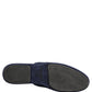 Dolce & Gabbana Blue Suede Slides Flat Slipper Men Shoes