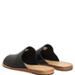 Dolce & Gabbana Brown Leather Slides Sandals Flats Men Shoes