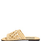 Dolce & Gabbana Beige Straw Raffia Slides Sandals Flats Shoes