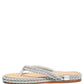 Dolce & Gabbana Silver Rope Slides Sandals Flip Flops Shoes